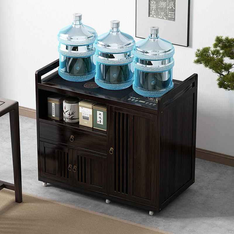 Chinese Bamboo Coffee Table 3-Cabinet