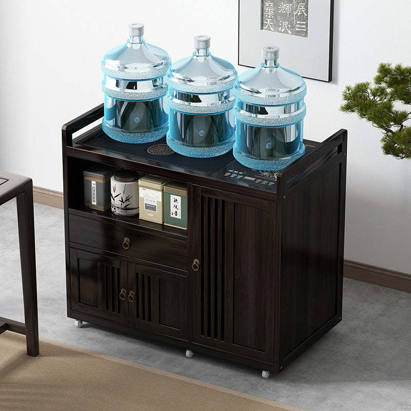 Chinese Bamboo Coffee Table 3-Cabinet