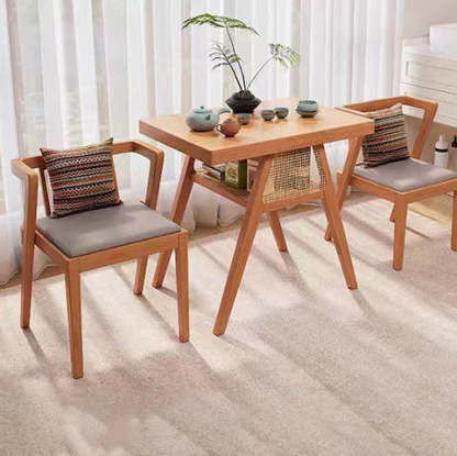 Scandinavian Solid Wood Coffee Table 1-Shelf