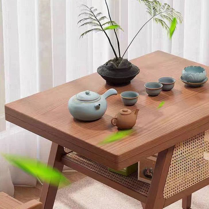 Scandinavian Solid Wood Coffee Table 1-Shelf