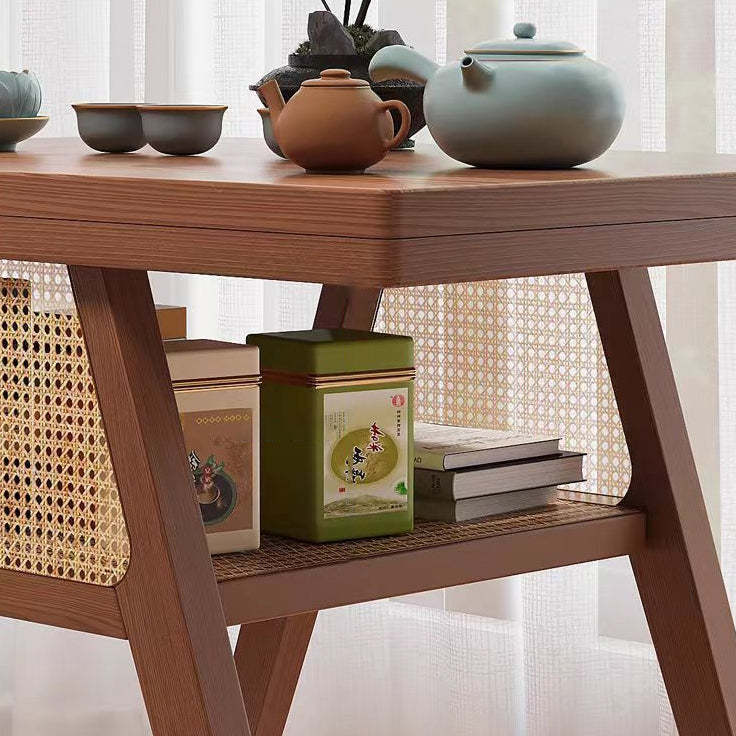 Scandinavian Solid Wood Coffee Table 1-Shelf