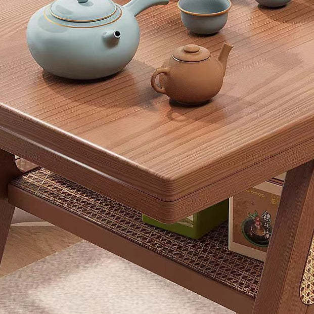 Scandinavian Solid Wood Coffee Table 1-Shelf