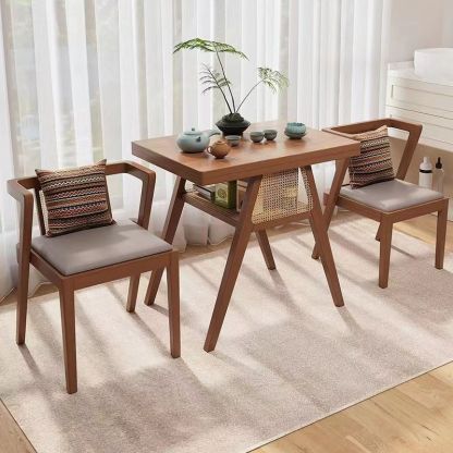 Scandinavian Solid Wood Coffee Table 1-Shelf