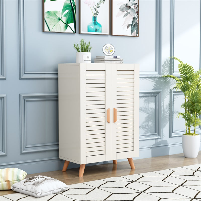 Scandinavian Wood Metal Shoe Storage