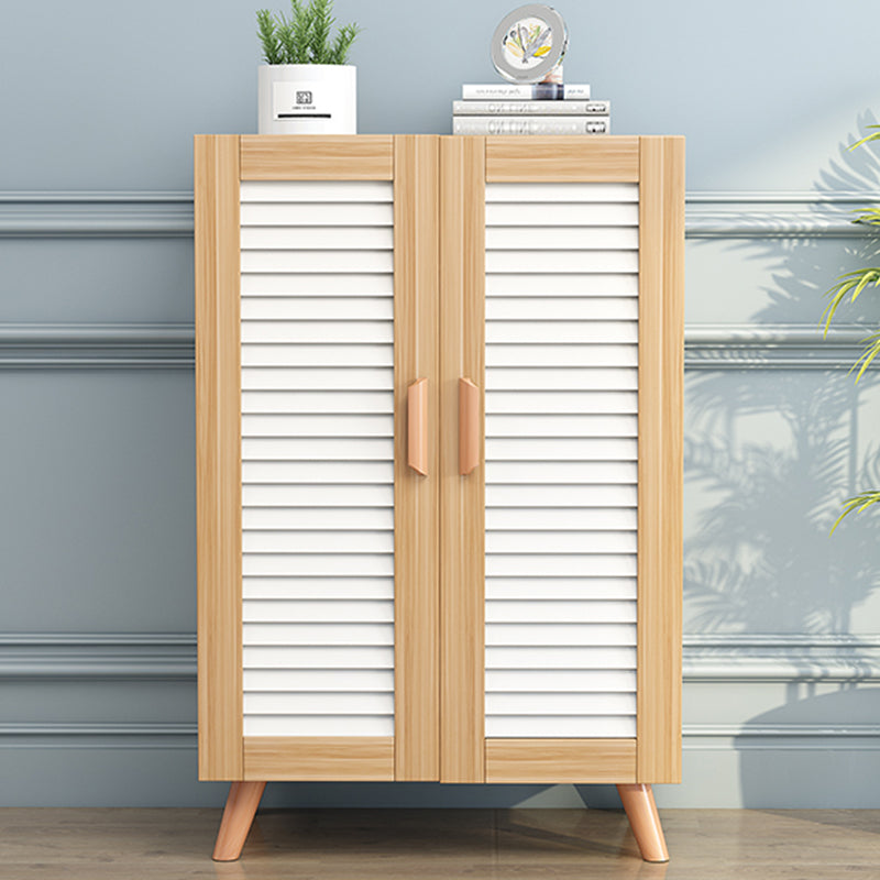 Scandinavian Wood Metal Shoe Storage