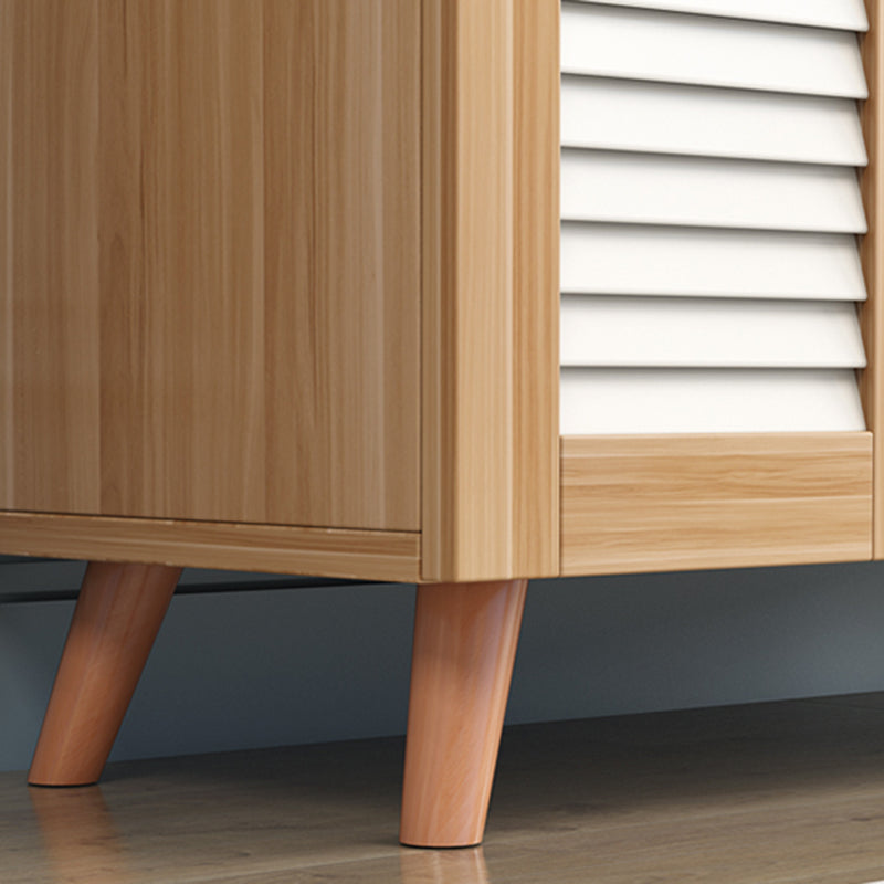 Scandinavian Wood Metal Shoe Storage
