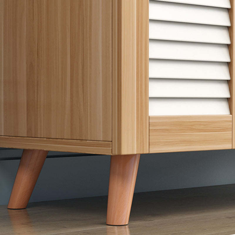 Scandinavian Wood Metal Shoe Storage