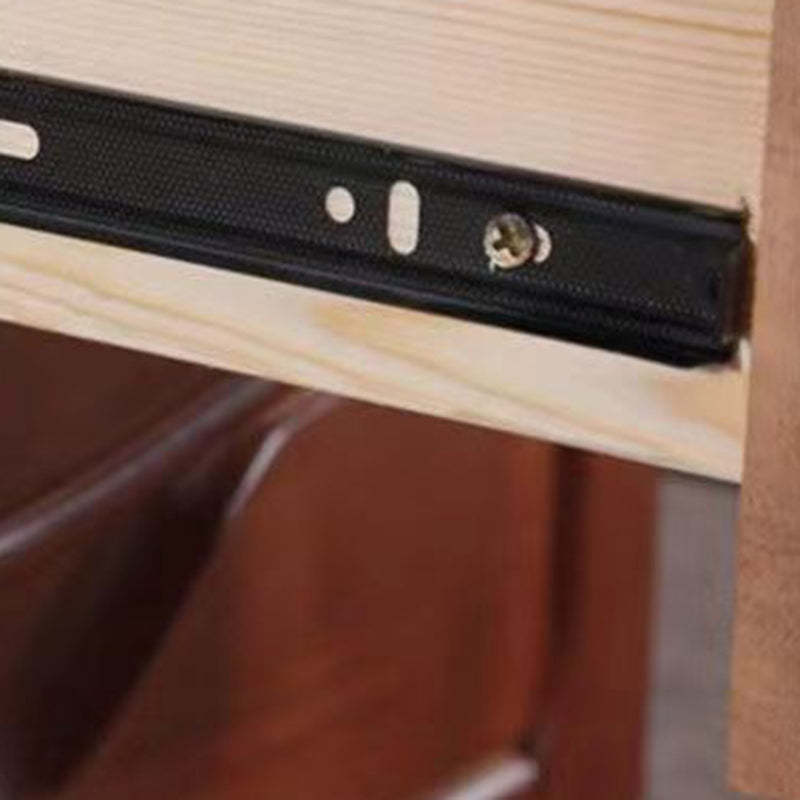 Minimalist Solid Wood Slab 2-Drawer Nightstand