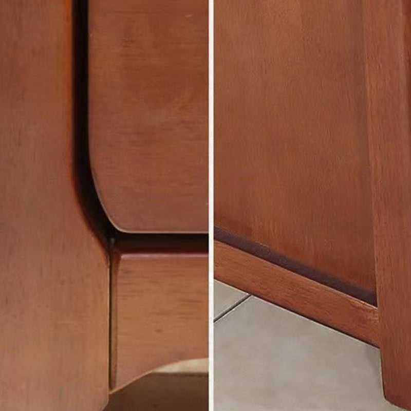 Minimalist Solid Wood Slab 2-Drawer Nightstand