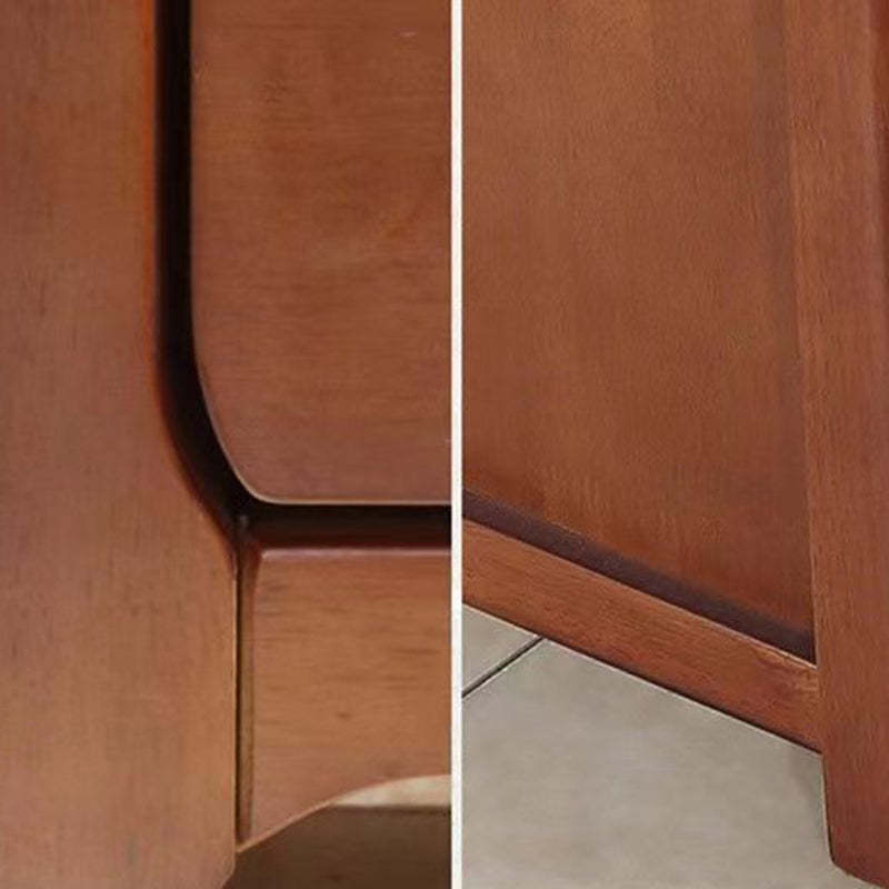 Minimalist Solid Wood Slab 2-Drawer Nightstand