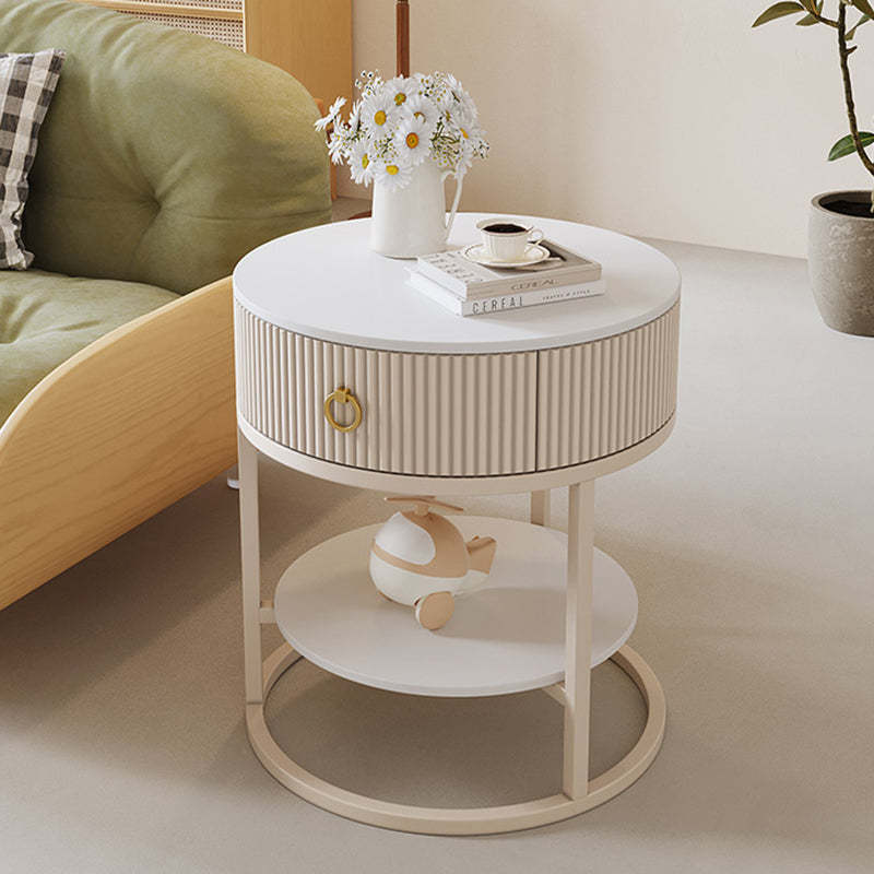 Scandinavian Rock Slab Steel Side Table — A - Small