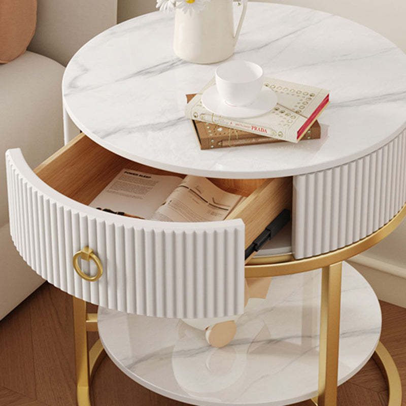 Scandinavian Rock Slab Steel Side Table — G - Large