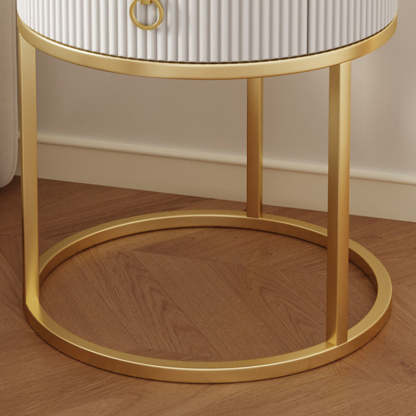Scandinavian Rock Slab Steel Side Table — I - Large