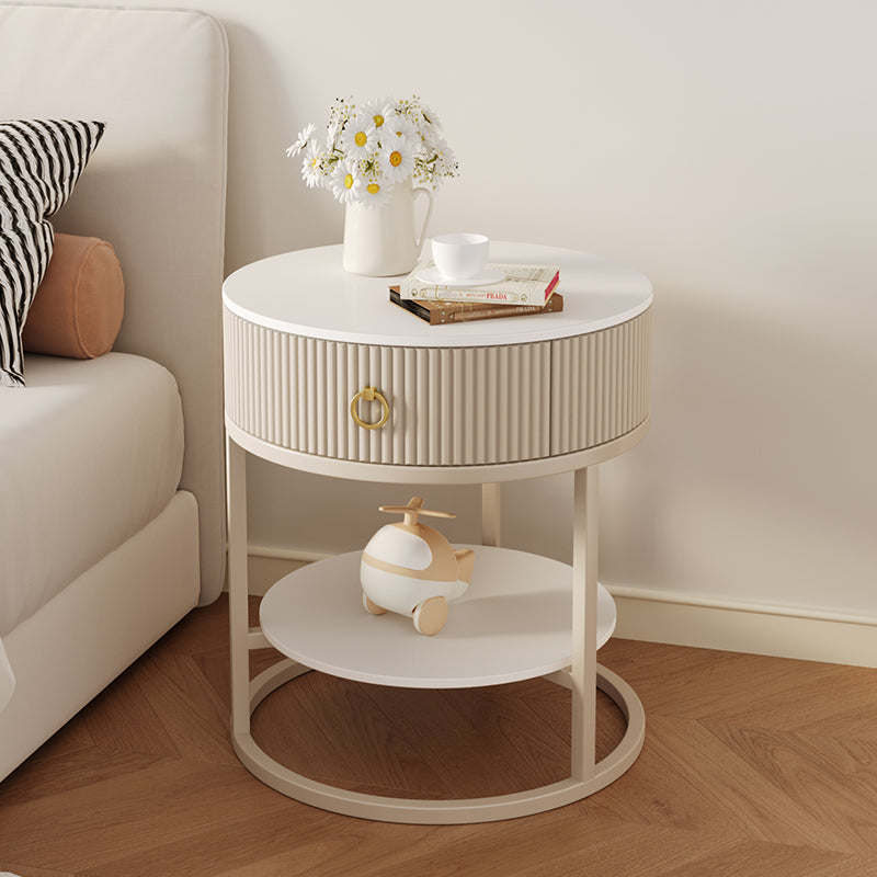 Scandinavian Rock Slab Steel Side Table