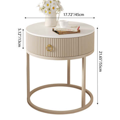 Scandinavian Rock Slab Steel Side Table — D - Small