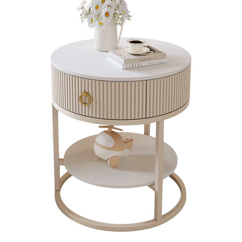 Scandinavian Rock Slab Steel Side Table