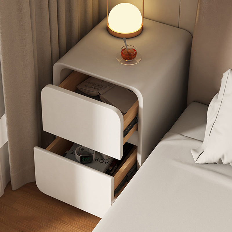Minimalist Nanotech Leather Nightstand 2-Drawer
