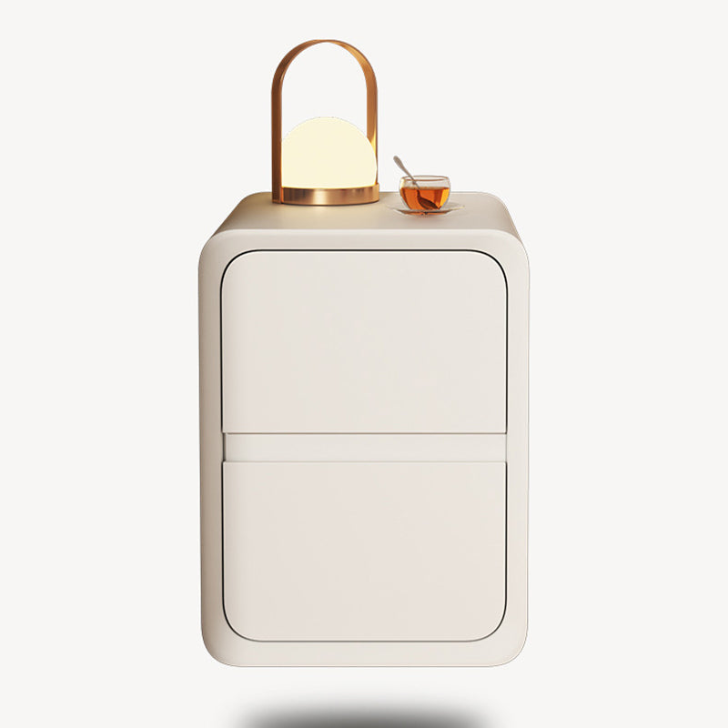 Minimalist Nanotech Leather Nightstand 2-Drawer