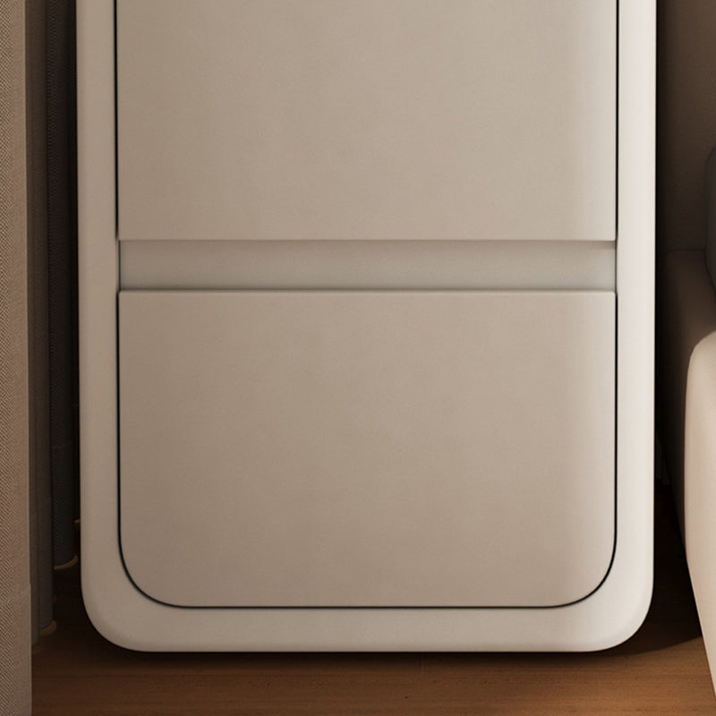 Minimalist Nanotech Leather Nightstand 2-Drawer
