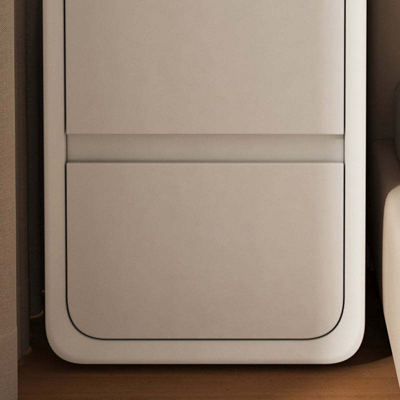 Minimalist Nanotech Leather Nightstand 2-Drawer