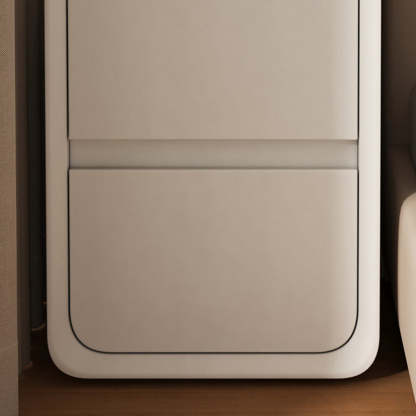 Minimalist Nanotech Leather Nightstand 2-Drawer
