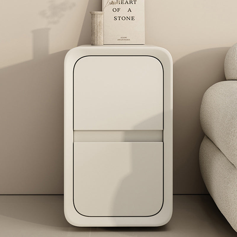 Minimalist Nanotech Leather Nightstand 2-Drawer