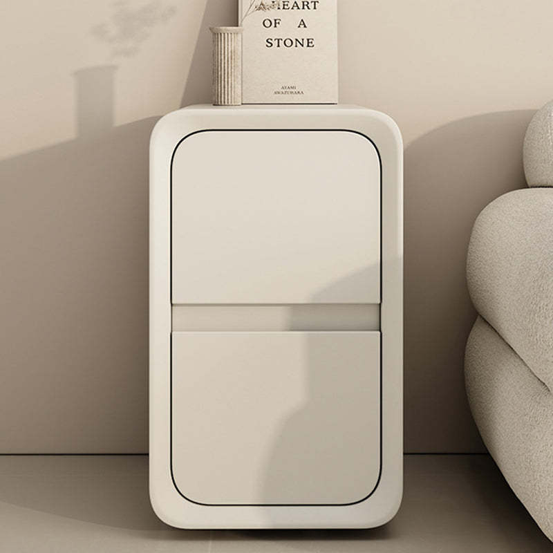 Minimalist Nanotech Leather Nightstand 2-Drawer