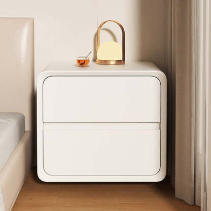 Minimalist Nanotech Leather Nightstand 2-Drawer