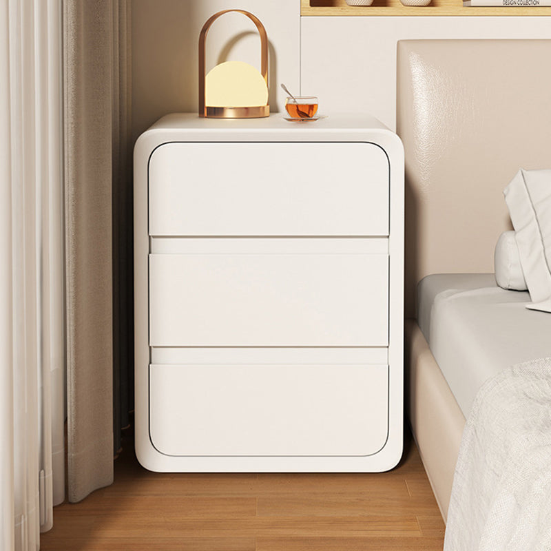 Minimalist Nanotech Leather Nightstand 2-Drawer
