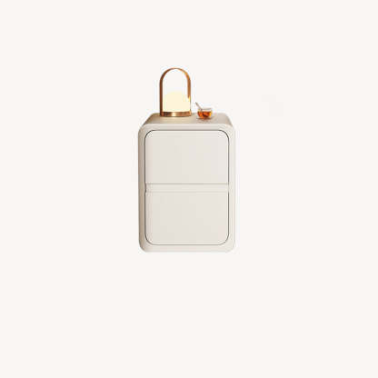 Minimalist Nanotech Leather Nightstand 2-Drawer