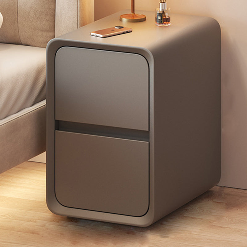 Minimalist Nanotech Leather Nightstand 2-Drawer