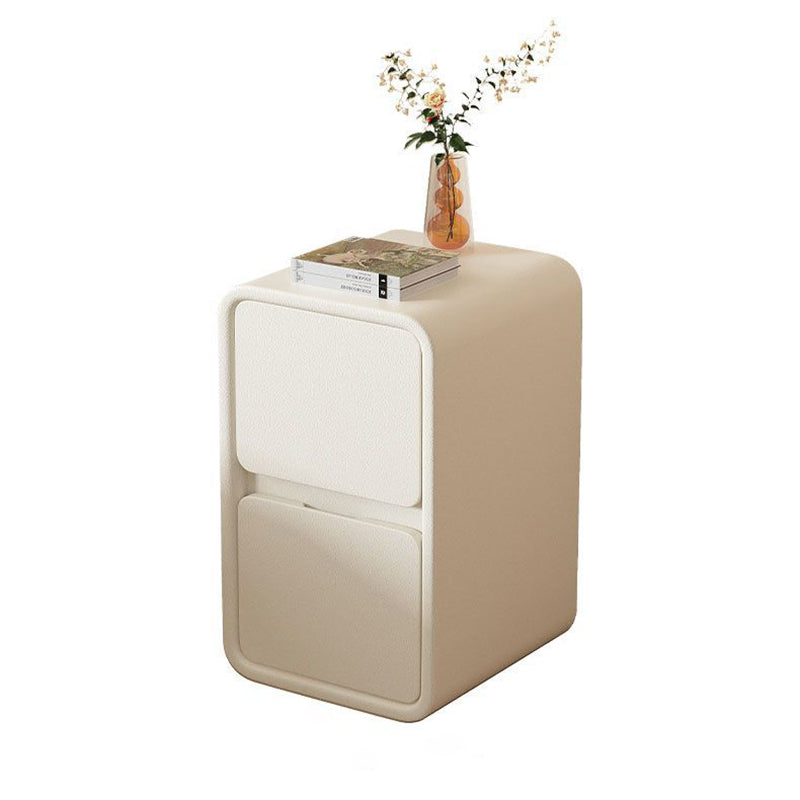 Minimalist Microfiber Leather Slab Nightstand