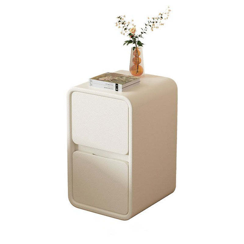 Minimalist Microfiber Leather Slab Nightstand