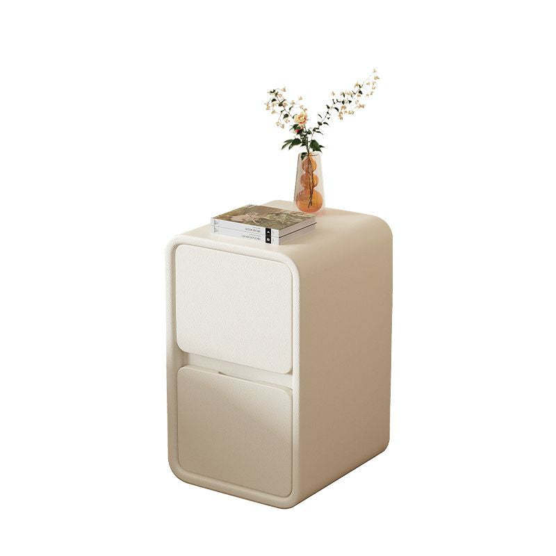 Minimalist Microfiber Leather Slab Nightstand