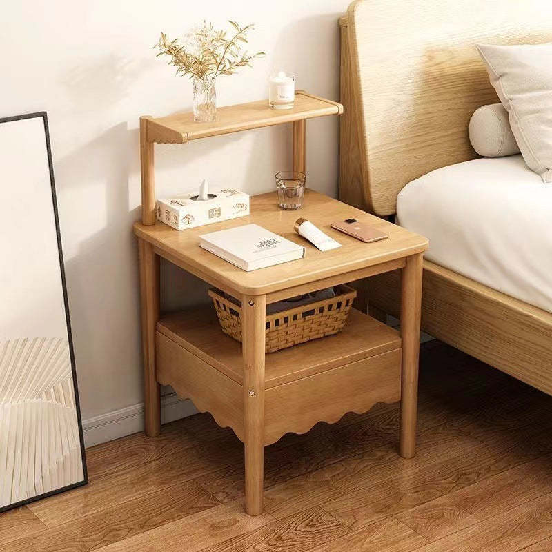 Minimalist Solid Wood 1-Shelf Nightstand