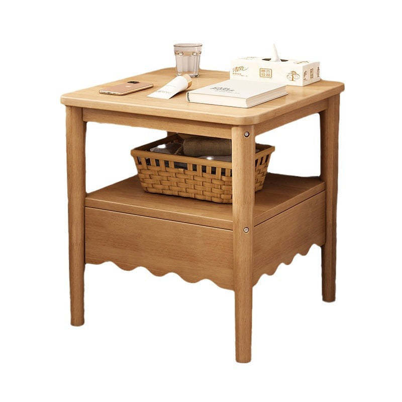 Minimalist Solid Wood 1-Shelf Nightstand