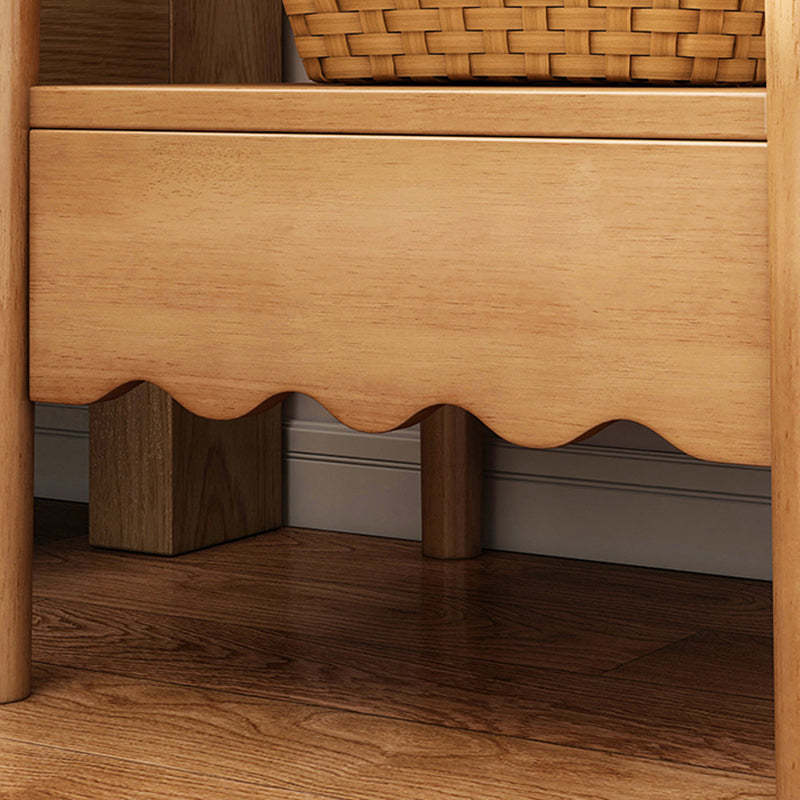 Minimalist Solid Wood 1-Shelf Nightstand