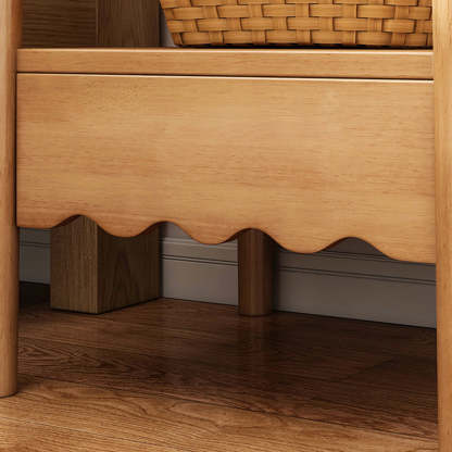 Minimalist Solid Wood 1-Shelf Nightstand