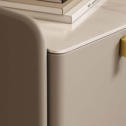 Nordic Microfiber Leather Nightstand 2-Drawer