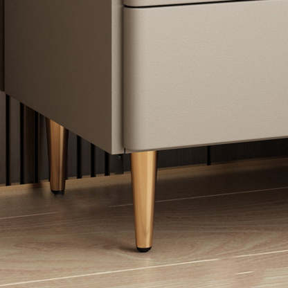 Nordic Microfiber Leather Nightstand 2-Drawer