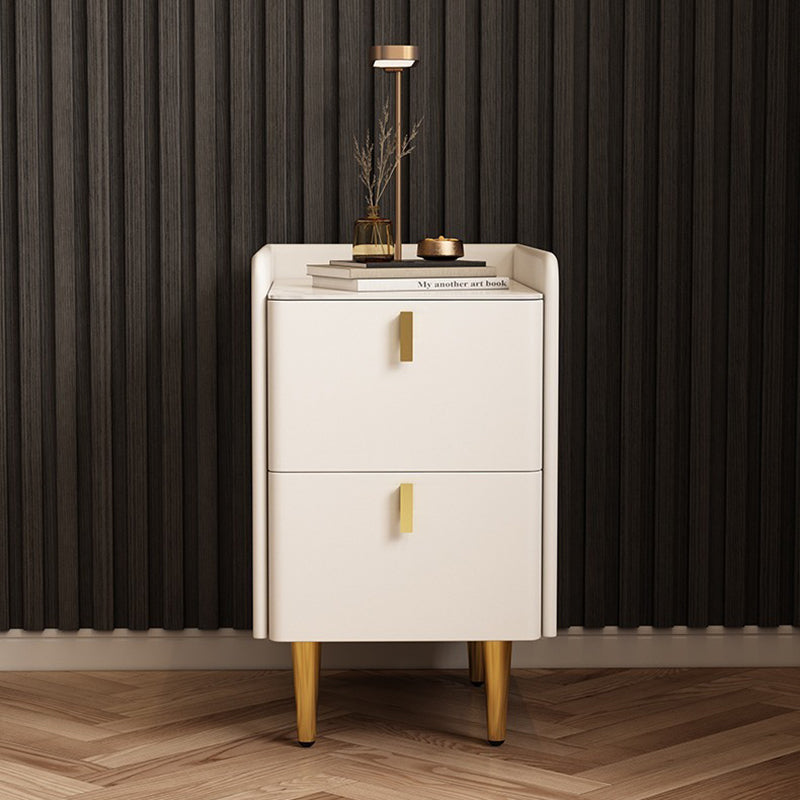 Nordic Microfiber Leather Nightstand 2-Drawer