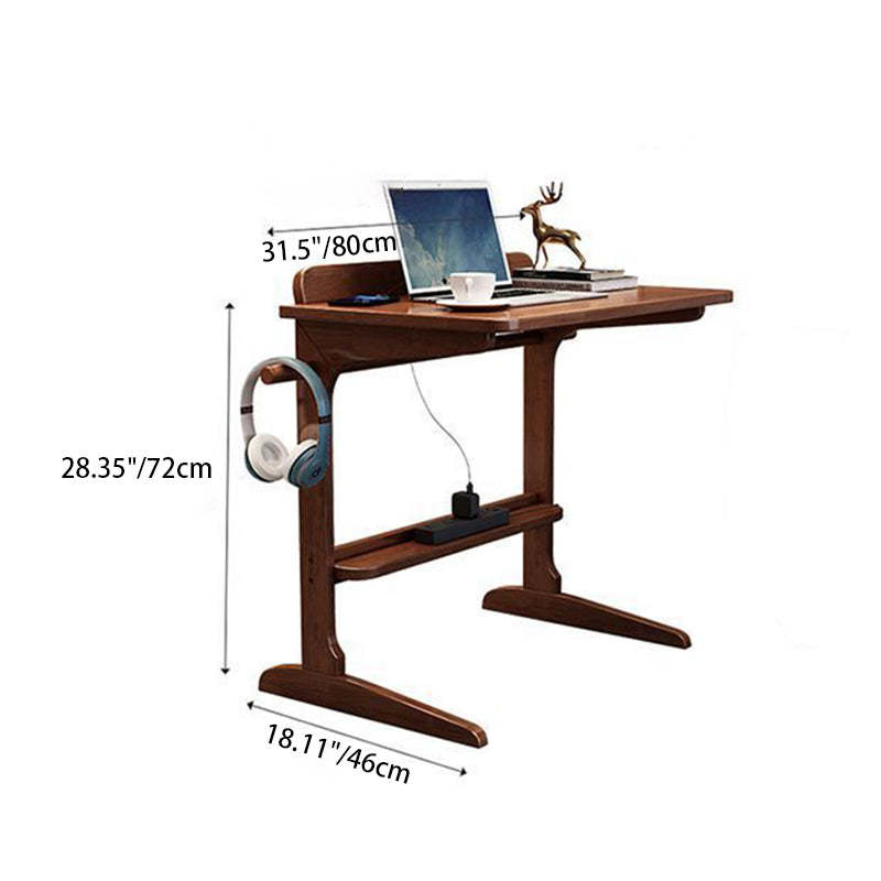 Minimalist Solid Wood 2-Leg Desk
