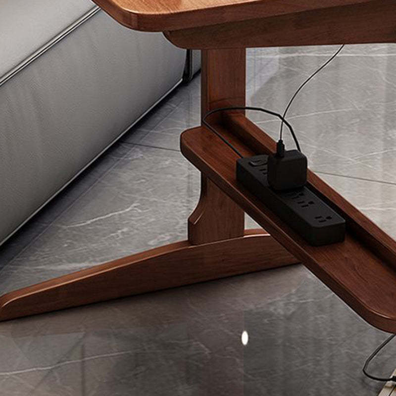 Minimalist Solid Wood 2-Leg Desk