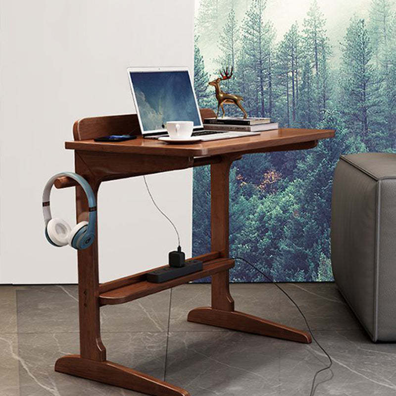 Minimalist Solid Wood 2-Leg Desk