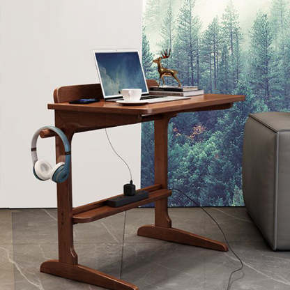 Minimalist Solid Wood 2-Leg Desk