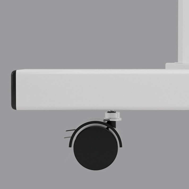 Minimalist Density Plate Stainless Steel Desk — B - White