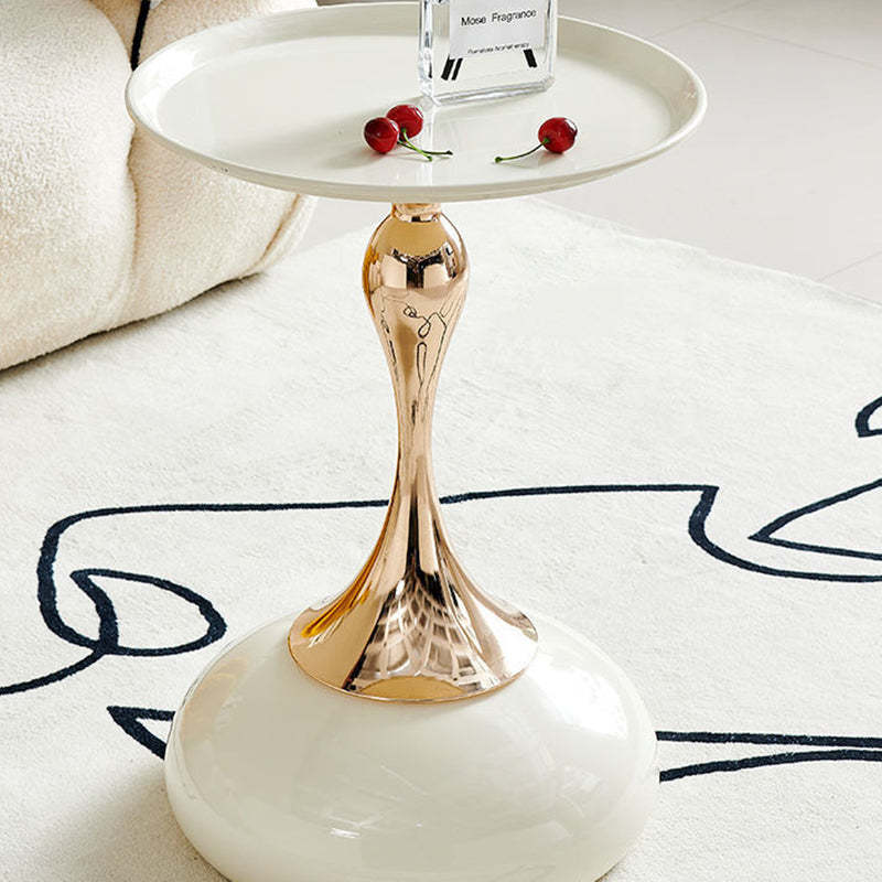 Scandinavian Carbon Steel Gold Round Coffee Table