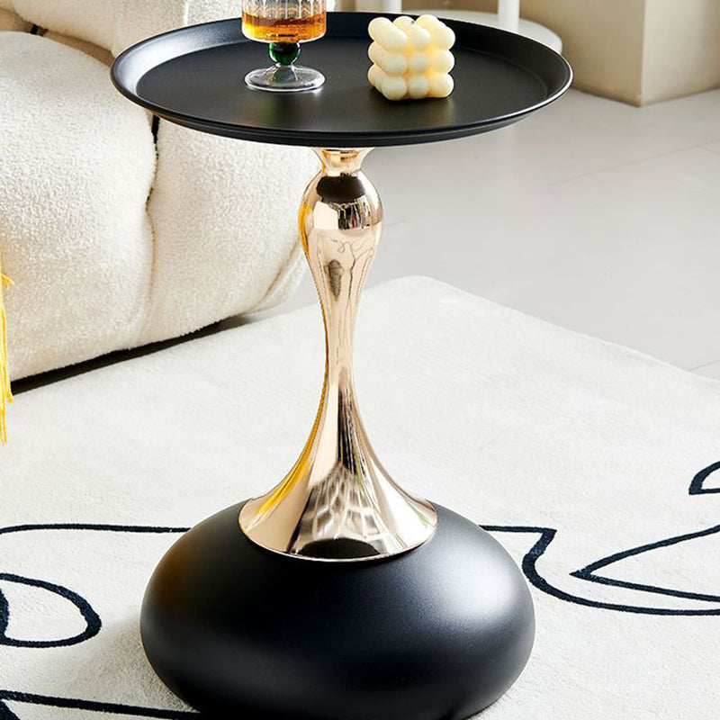 Scandinavian Carbon Steel Gold Round Coffee Table