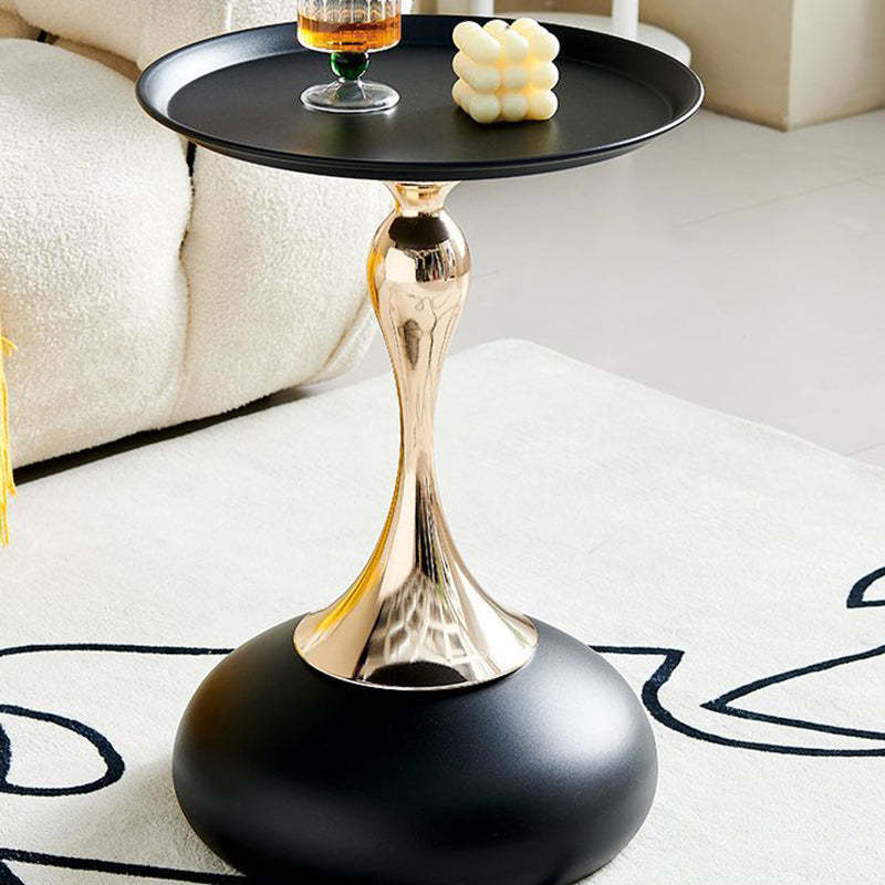 Scandinavian Carbon Steel Gold Round Coffee Table