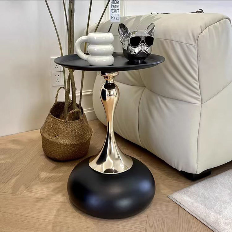 Scandinavian Carbon Steel Gold Round Coffee Table